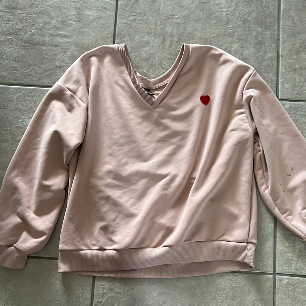 Pink v neck sweater